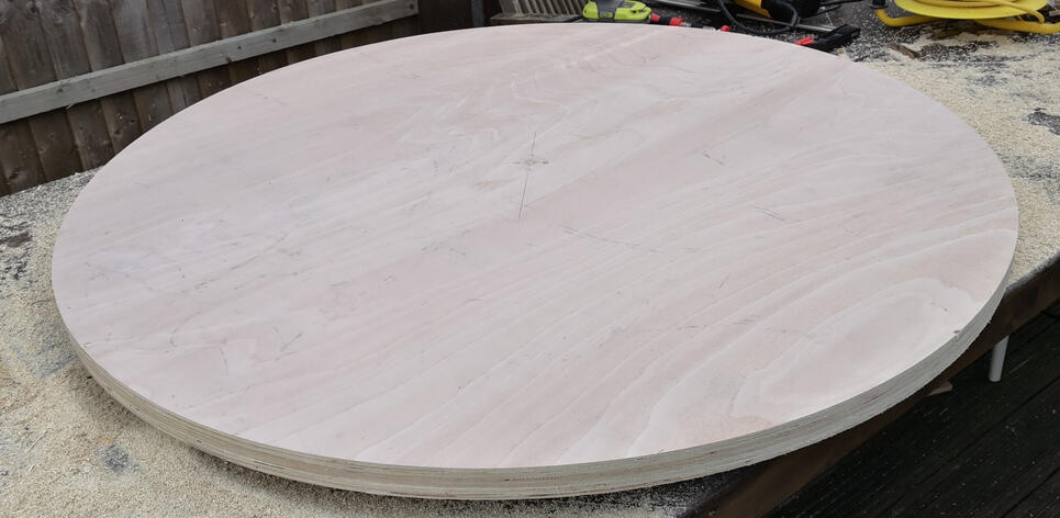 6 Seater Circular Dining Table Work in Progress